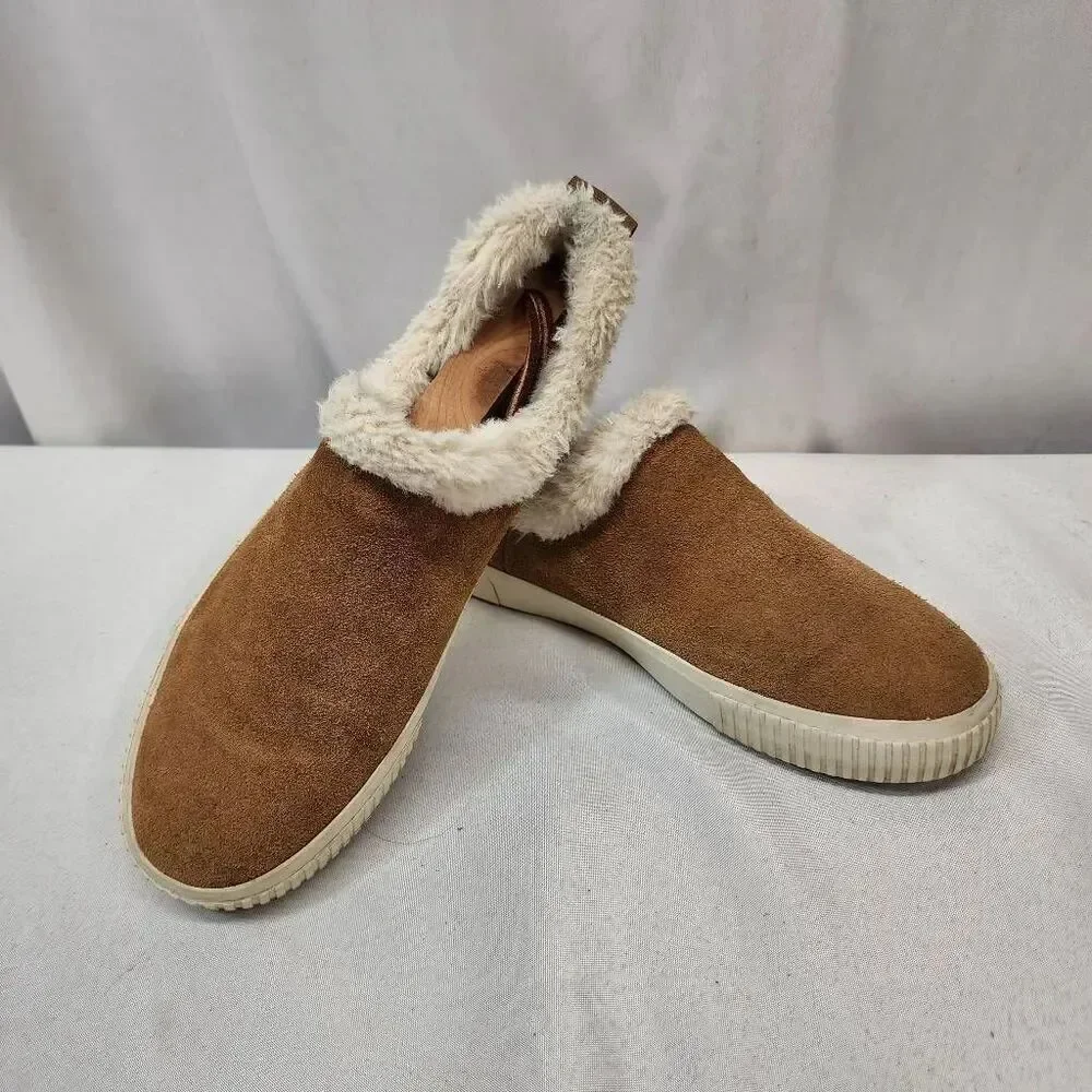 Timberland Skyla Bay Slip-On Faux Fur Lined - Women's Size 7 Cognac Sneakers Sho